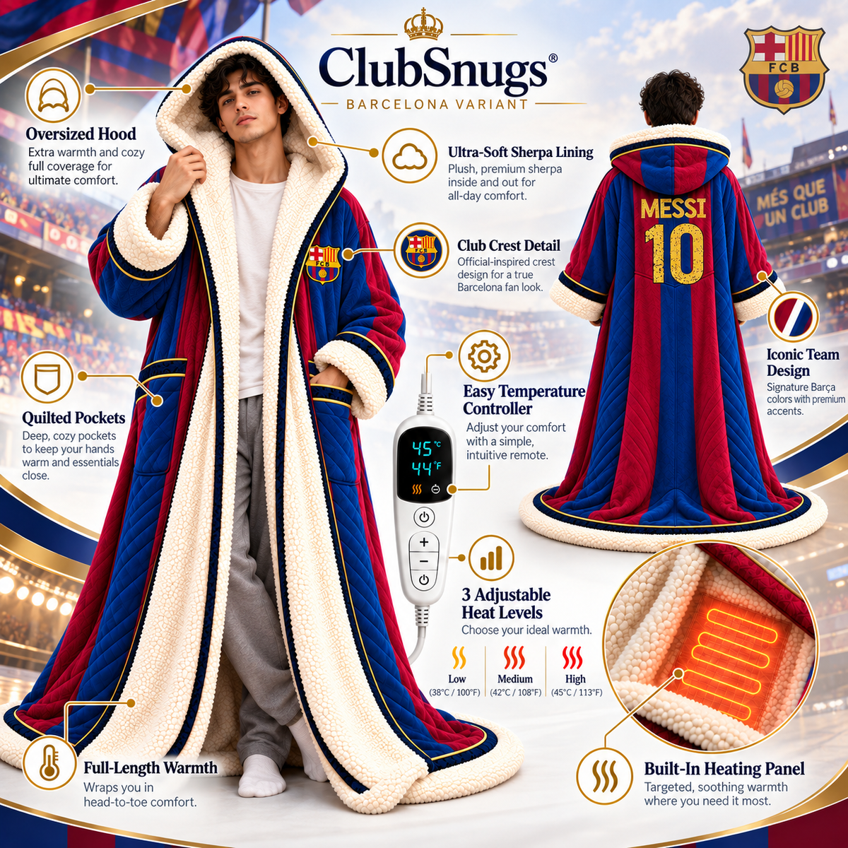 MESSI Heated Robe